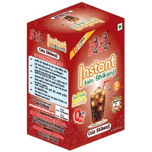 Instant Jain Shikanji Cola Mix Box (10 Sachets)