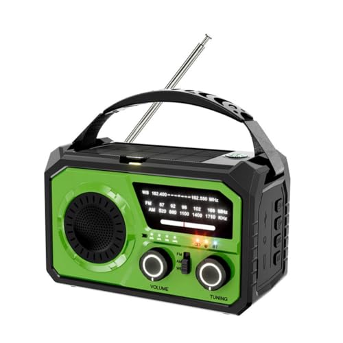 Radio météo AM/FM manivelle solaire 16000mAh avec fonction SOS et Bluetooth 5.3
