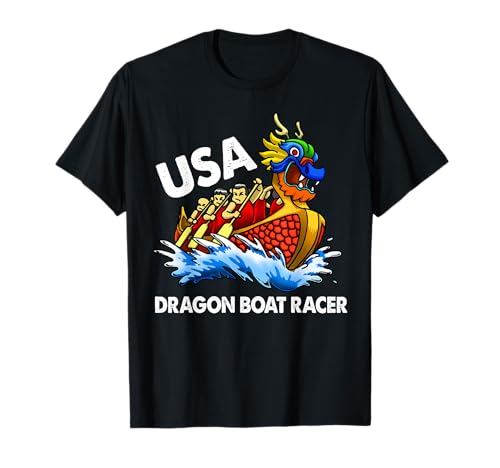 Camiseta Dragon Boat Funny USA Dragon Boat Racer Camiseta