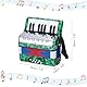 QUARKZMAN Accordion, 17 Tasten 8 Bassknopf Akkordeon Mini Musikinstrument Leicht für Erwachsene Anfänger Bildung, Grün