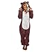 KGLHTYU Pyjamas für Frauen Erwachsene One Piece Pyjama Strampler Weihnachtskostüm Halloween Tier Unisex Cosplay Cartoon Onesie Schlafanzug mit Reißverschluss Einteiler Jumpsuit