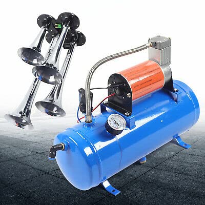 Zestaw Train Air Horn z kompresorem, wytrzymały 12 V Suv Car Truck 150 Psi 6L Trąbka do pompowania opon, kompletny system