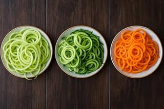 PowerUp Temperino per Zucchine e Carote – Spaghettificatore per Verdure a Lama Singola, Tagliaverdure Manuale Compatto in Plastica e Acciaio Inox, Verde