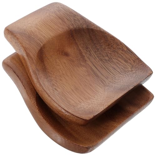 ERINGOGO 2個 木製キッチンアクセサリー 調理用スプーン置き 台所用スプーンホルダー カウンター清潔保持 コンパクト収納可能