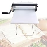 JOSBY 490mm/500mm Folding Dough Sheeter, Commercial Dough Roller Sheeter, Adjustable Thickness, Counter Top Manual Dough Sheeter, Stainless Steel Dough Machine, for Industrial Kitchens, Bakeries