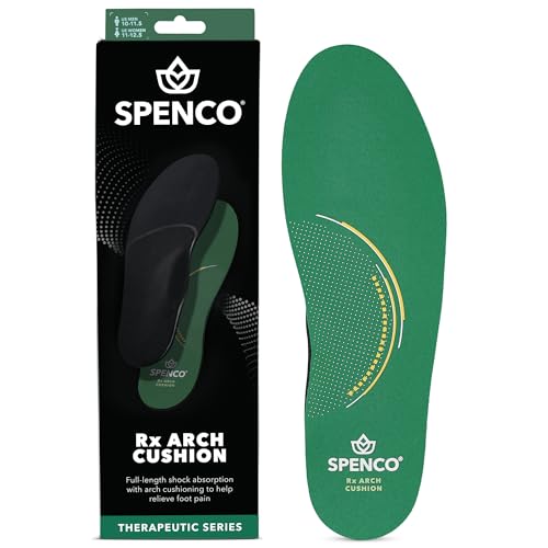 Spenco RX Arch Cushion Full Length Comfort Support Shoe Insoles, Women's 9-10.5/Men's 8-9.5