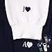 GODMERCH Custom Embroidered Heart Hoodie - Personalized Initial On Sleeve - Matching Valentines Day & Christmas - White Size M