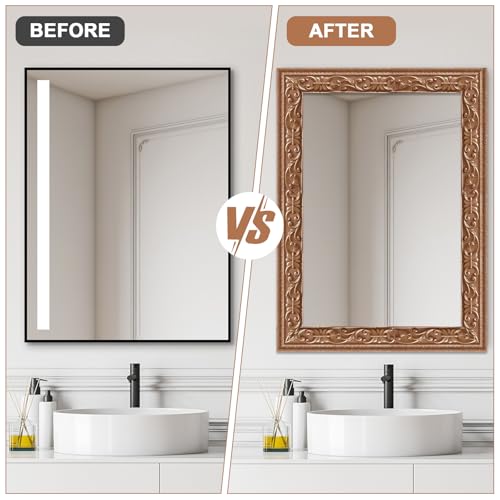 Bordüre Selbstklebend - 10m x 8cm x 5mm - 3D Stuckleisten Wand, Zierleisten Selbstklebend, Wasserdicht Wandbordüre, Leisten Selbstklebende, Roll Border Trims für Ecken Linien Decken Dekoration, Kupfer