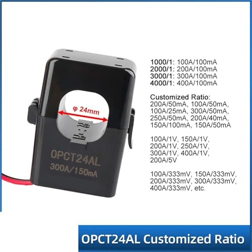 Transformador de corriente para medir consumo sin cortar cables con sensor OPCT24AL 2