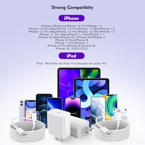 Image of 2Pack iPhone Charger Fast Charging[Apple MFi Certified]PD Apple USB C Block