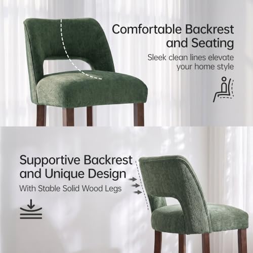 Image of VKNOW Bar Stools Set of 2, 26 inch Counter Height Bar Stools, Bright Green