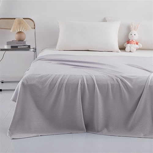 Heavyoff Manta Bambú Verano Fresco, ARC-Chill Manta Cama con Fibra de Enfriamiento Japonesa Q-MAX>0.43, Transpirable Suave para Cama,Sofá Gris, 100x120cm