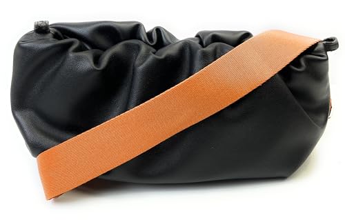 Image of Purse Strap Replacement for Crossbody Bags & Handbags | Premium Webbing with Silver Hardware Clip-On Installation Adjustable Length Comfortable Wide Guitar Style Strap