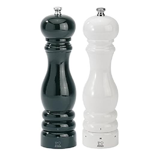 Peugeot Paris peppar och saltkvarn, u-select, svart, vit, 22 cm