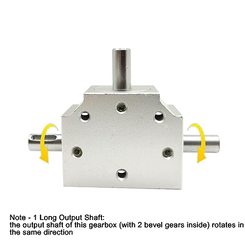 Image of 1:1 Right Angle Tapered Bevel Gearbox Mini 1 Module 20 Teeth 90 Angle Drive Steering Gear Device Simple Mechanical DIY Module with 8mm Shaft