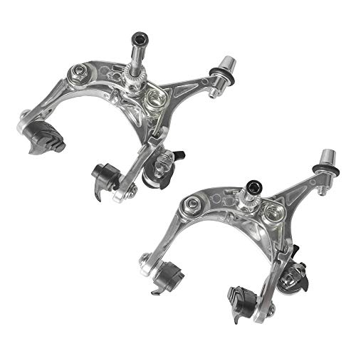 SENQI Bike Caliper Aluminum Alloy Bicycle Brake Caliper Clamp Bicycle C Caliper for Fixed Gear Bikes Road Bikes Bike Accessories(47-57mm Silver)