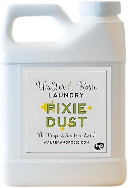 Walter & Rosie Pixie Dust Luxury Detergent – Inspired Scent with Green Notes & White Jasmine – Cleans All Fabric Types – Ideal for Machine & Handwash – The Happiest Detergent on Earth – 64 Oz