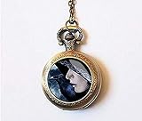 Material: Legierung, Glas Dark Raven Taschenuhr Krähe und Hexe Taschenuhr, Geschenk für Weihnachten