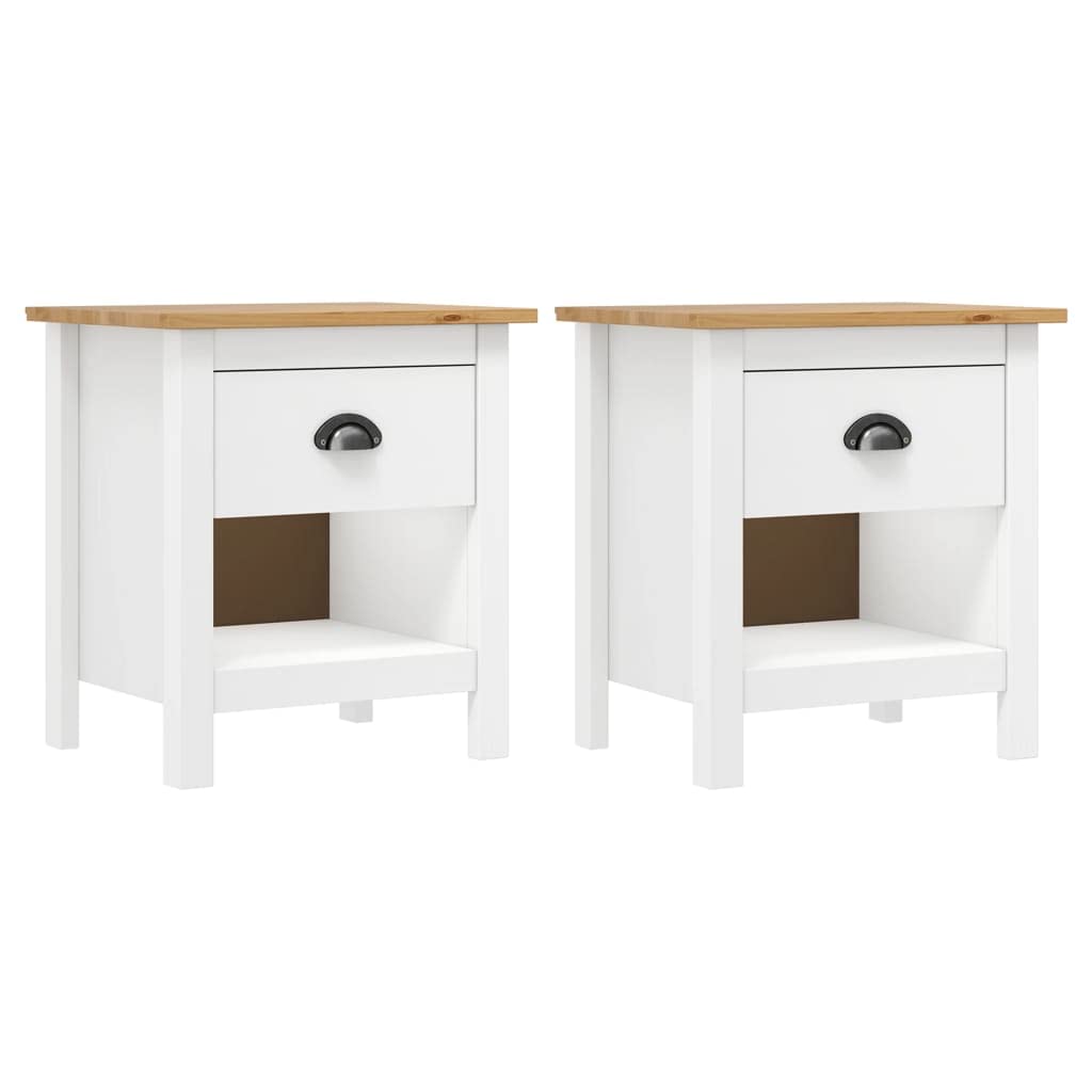 Table de chevet en bois de pin pour ranger la chambre sans encombrer Hill