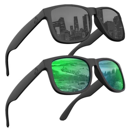 Image of MAXJULI Polarized Sunglasses for Men and Women,UV Protection Rectangular Sun Glasses 8806