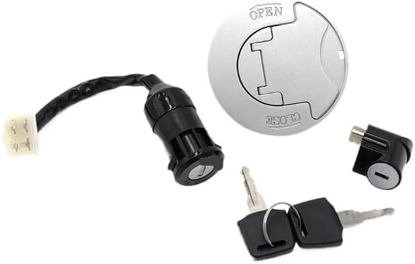 Four-Wheel Ignition Key Switch with Fuel Tank Cap Compatible with BS200CC 200-6-7 BS200-6-7 ATV