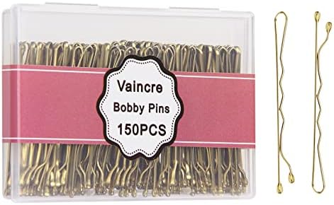 Vaincre Bobby Pin Hair Pins - 150 PCS Bobby Pins for Blonde Hair, Gold Hair Pin with Case (Blonde, 2 inch)