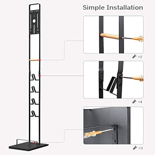 BRIAN & DANY Vacuum Storage Stand, Metal Holder for Dyson V15 V12 V11 V10 V8 V7 V6 Cordless Vacuum Cleaners & Accessories, Black