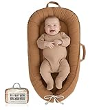 Baby Lounger - Infant Lounger for Newborn 0-24 Months, Pure Cotton Breathable Baby Nest Lounger, Newborn Essentials for Baby Boys & Girls, Portable Baby Lounger for Home and Travel