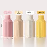 Mfacoy White Ceramic Flower Vase, Minimalist Decor, Modern Home Decorative Vase, Small Pampas Grass Vases For Kitchen, Bedroom, Office, Living Room, Bathroom, Shelf Centerpiece Table Decorations(8 in)