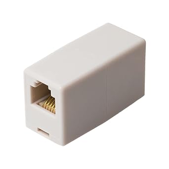 Miyoshi MCO Relay Adapter, White, 6 Pole, 6 Core, 6 Core, 4 Core, 6 Pole, 2 Core, RJ11 ZTL-A60WH Connects Between 2 Phone Cords to Extend Phone Cord Modular Adapter