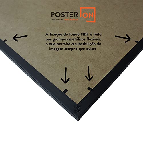Moldura ISO A3 29,7x42cm – Sem acrílico PS - Cola Dupla Face Cor: Branca