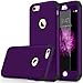 iPhone 7 Case,Qusum 3-in-1 Shockproof Full Body Coverage Protection Hard Slim iPhone 7 Case with Tempered Glass Screen Protector for Apple iPhone 7 4.7" Inch (Purple)