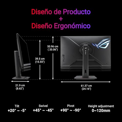 ASUS ROG Strix XG27UCG - Monitor Gaming de 27 Pulgadas 3840x2160, 4K 160Hz o FHD 320Hz, 1ms (GTG), Fast IPS, ELMB Sync, G-Sync, DisplayWidget Center, Aura Sync - imagen 7