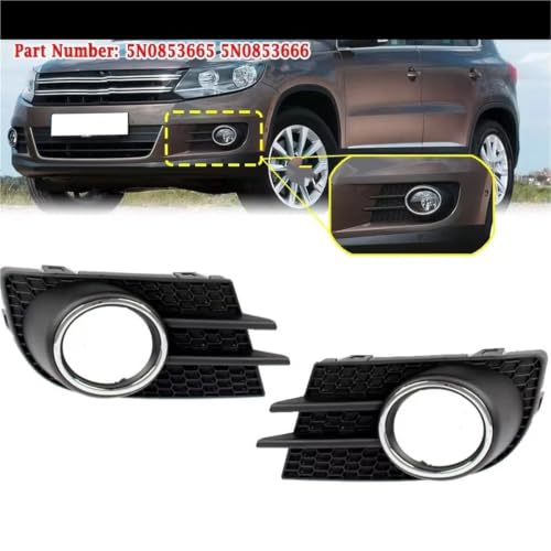 Cubierta de luz antiniebla delantera y rejilla parachoques Tiguan EU 2012-2018 4