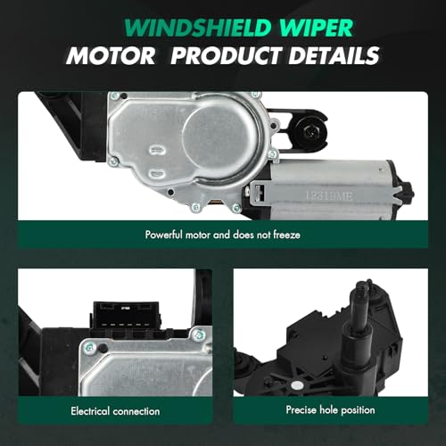 Image of SCITOO Windshield Wiper Motor Compatible for Saturn for Vue | Direct fit for 2008-2010 For Saturn For Vue|Replaces OE 25963804, 96673001|6 Pins|Fit for Rear Wiper Motor Sliver /Black