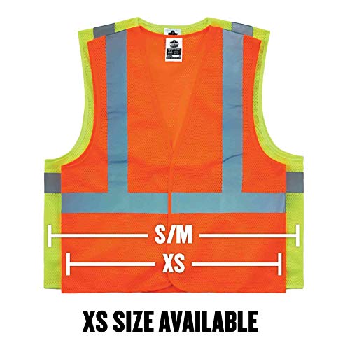 Image of Ergodyne GloWear Reflective Safety Vest, Yellow, Orange, Mesh, Adults, Unisex, Hi-Visibility Safety Vest, Vest