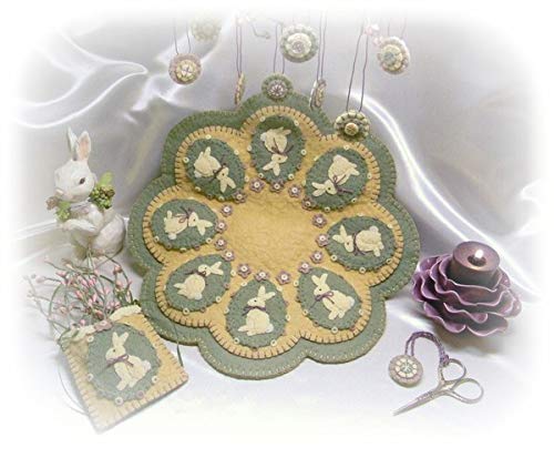 Vintage Bunnies Penny Rug Kit image