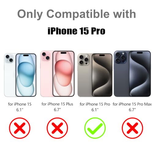 Image of Magnetic Case for iPhone 15 Pro [Compatible with Magsafe] [Cute Fashion Fluorescent Design] [1 Screen Protector] Slim Translucent Matte Case for iPhone 15 Pro 6.1 inch 2023, Orange