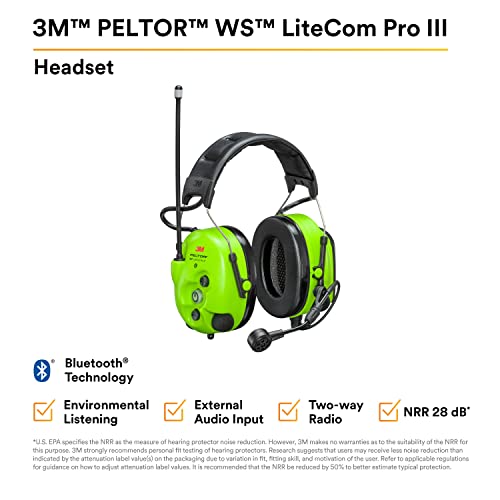 Image of 3M PELTOR WS LiteCom PRO III Headset, Headband, MT73H7A4D10NA GB, 1EA /Case