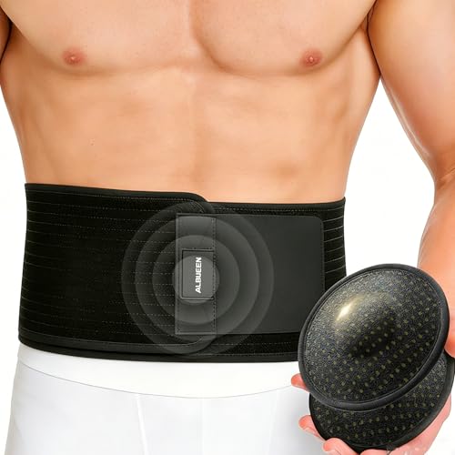 ALBUEEN Umbilical Hernia Belt for Men and Women,Abdominal Support Binder