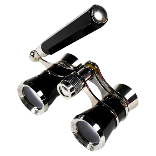 HQRP Binoculares Opera 3x25 Negro con Plata miniatura 1