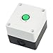 Aexit Green 220V Control electrical Pilot Lamp Light Indicator 2 Terminals Single Hole White Plastic Control Station Box