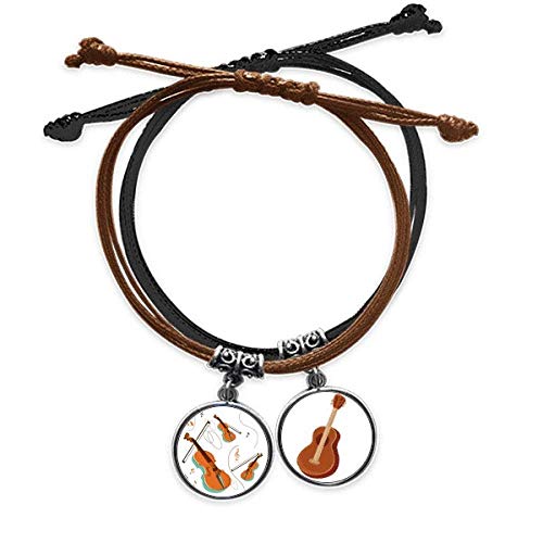 Pulsera de violín en cuero con pauta musical el regalo perfecto para músicos