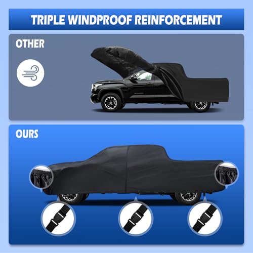 Image of Car Cover Custom Fit for Toyota Tundra 5.5Ft Bed 2000-2026, Migaven Waterproof Full Exterior Cover Sun Rain Protection with Door Zipper (Not Include Mirror Pocket)