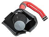 Ares Motorsports Cold Air Intake System with Heat Shield Kit + Filter Combo Red Compatible With...
