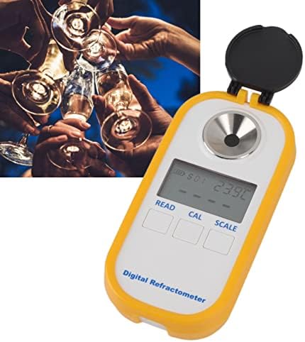 Pssopp 0‑80% Alcohol Tester, Digital Smart Brix Refractometer Home Making Wine and Brewing Beer Display for Easy Reading