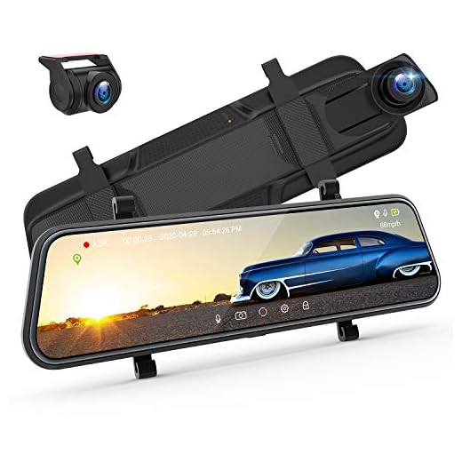 ThiEYE 10" 2.5K Mirror Dash Cam for Cars, IPS Full Touch Screen Front&Rear View Car Camera, Enhanced Night Vision Backup Camera with Sony Sensor G-Sensor Parking Assistance(32GB Memory Card Included)