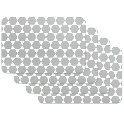 Venilia Grey Salvamanteles Gris, Mantelería, Mantel Individual para el Comedor, Apto para Alimentos, 4 tajada, 45 x 30 cm, 59042, Caline Grau, 30 x 45 cm, 4