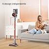 Aspirapolvere Senza Fili 40KPa, Aspirapolvere Senza Fili Mantiene casa, Autonomia 55 Minuti, Batteria Rimovibile, Aspirapolvere spazzola elettrica per Moquette/Peli di Animali Domestici/Pavimenti