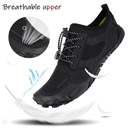 Image of MAYZERO Water Shoes Men Women Swim Surf Shoes Beach Pool Shoes Wide Toe Hiking Aqua Shoes Winter House Slippers